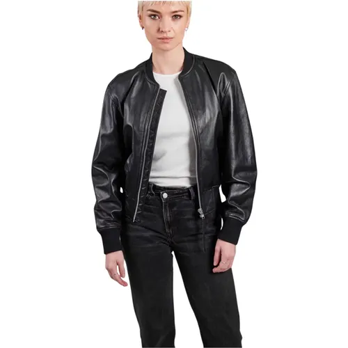 Stella Bomber Lederjacke , Damen, Größe: L - Jofama - Modalova