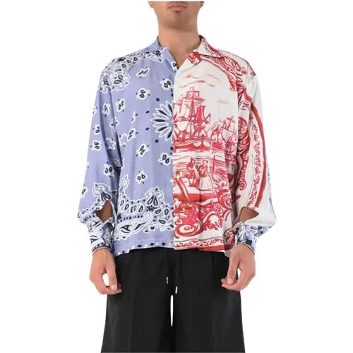 Patterned Viscose Shirt , male, Sizes: L, M, 2XL, XL - Stella Jean - Modalova