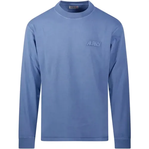 Indigo Long Sleeve T-Shirt , male, Sizes: XL, L, M - Autry - Modalova