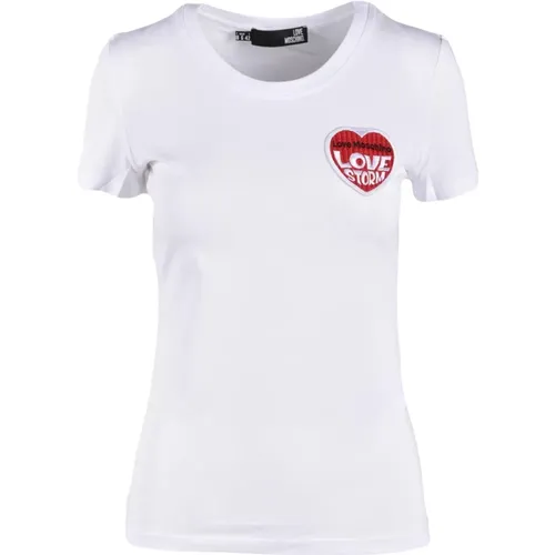 Tshirt , Damen, Größe: M - Love Moschino - Modalova