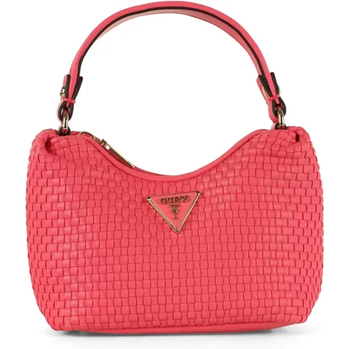 Woven Faux Leather Handbag Etel Mini , female, Sizes: ONE SIZE - Guess - Modalova