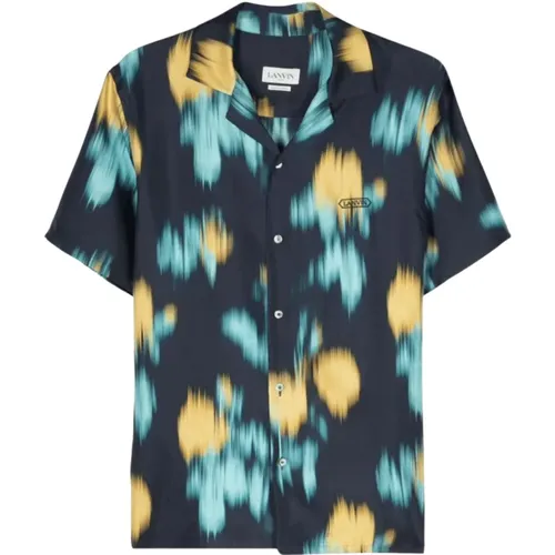 Seidenbluse Blumen - Abstraktes Muster , Herren, Größe: 2XL - Lanvin - Modalova