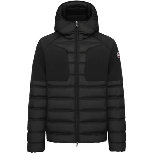 Schwarze Steppjacke mit fester Kapuze , Herren, Größe: S - Colmar - Modalova