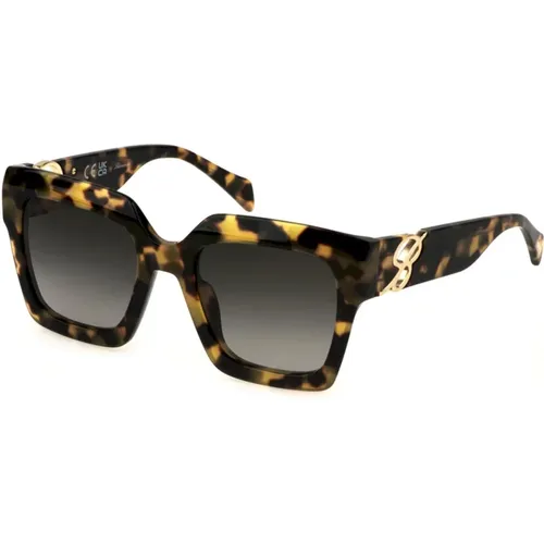 Square Sunglasses Grey Gradient Lenses , female, Sizes: 53 MM - Blumarine - Modalova
