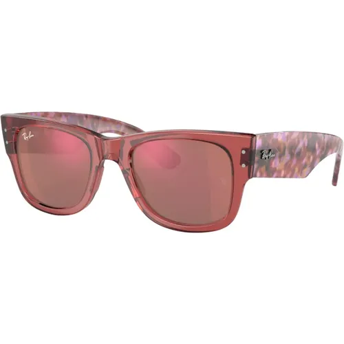 Mega Wayfarer Sonnenbrille in Pink und Rot , unisex, Größe: 51 MM - Ray-Ban - Modalova