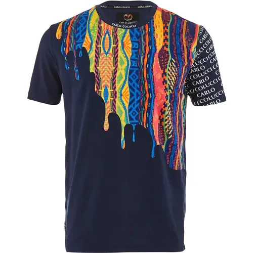 Strickdruck Oversize Herren Shirt,Strickdruck Oversize Herren T-Shirt - carlo colucci - Modalova