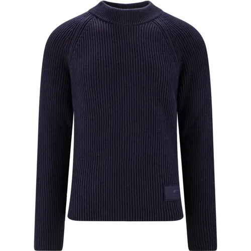 Ribbed Cotton and Wool Sweater , male, Sizes: S, M - Ami Paris - Modalova