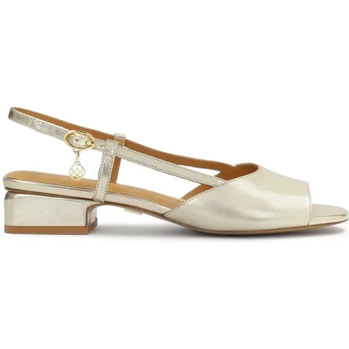 Elegante goldene Sandalen mit Fersenriemen , Damen, Größe: 40 EU - Kazar - Modalova