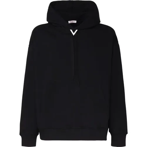 Cotton Hooded Sweatshirt Kangaroo Pockets , male, Sizes: M, L, XL - Valentino Garavani - Modalova