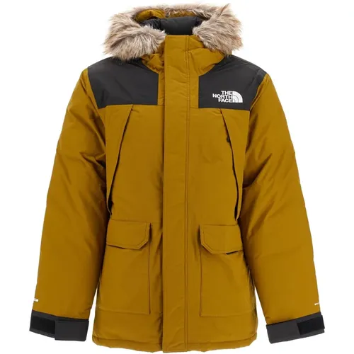 Wasserdichte Gepolsterte Parka mit Kunstpelz , Herren, Größe: S - The North Face - Modalova