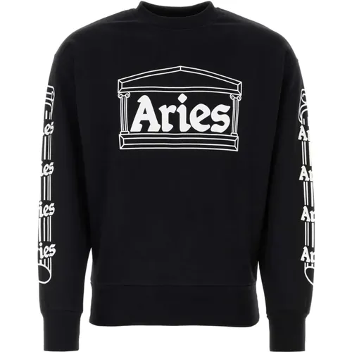 Schwarzer Baumwollpullover , Herren, Größe: S - Aries - Modalova