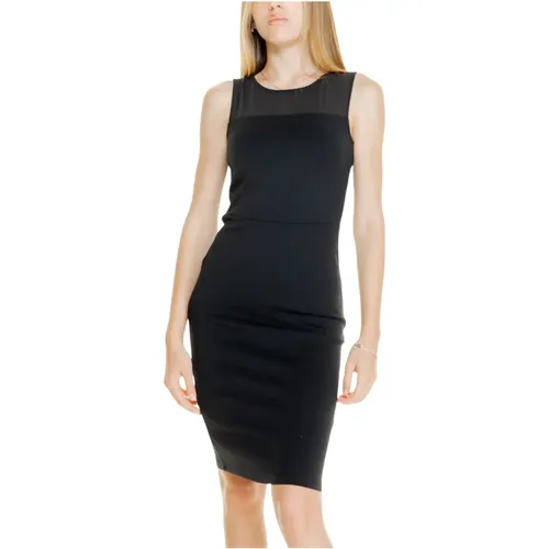 Schwarzes ärmelloses Bodycon-Kleid Xw000255 , Damen, Größe: L - Armani Exchange - Modalova