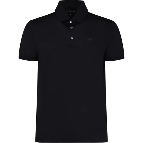 Navy Polo Shirt , Herren, Größe: L - Emporio Armani - Modalova