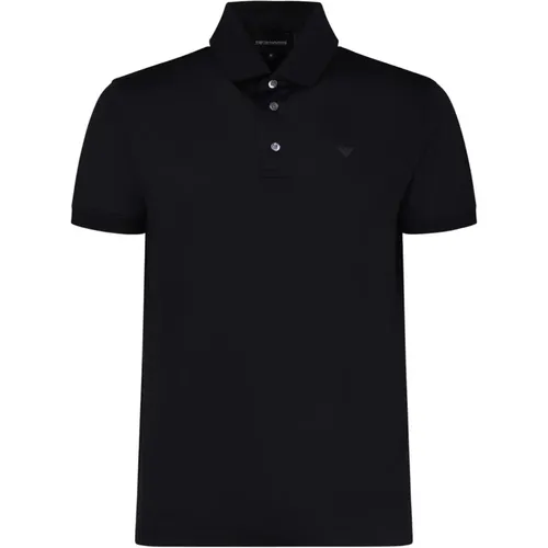 Navy Polo Shirt , Herren, Größe: M - Emporio Armani - Modalova