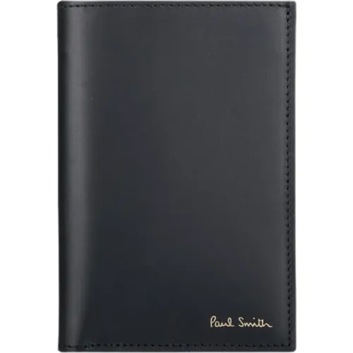 Leather Wallet Hammered Texture , male, Sizes: ONE SIZE - PS By Paul Smith - Modalova