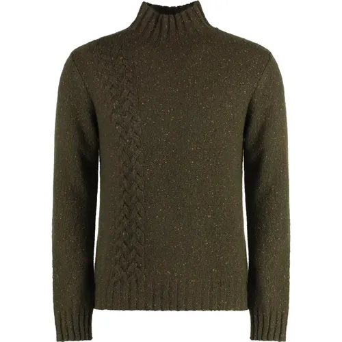 Heather Cashmere Turtleneck Sweater , Herren, Größe: XL - Malo - Modalova