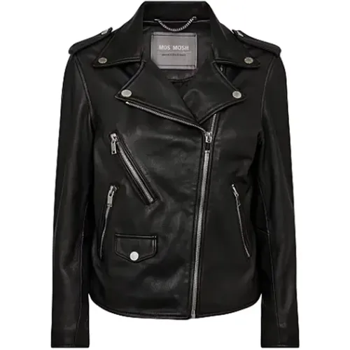 Biker Jacket with Zipper Details , female, Sizes: M - MOS MOSH - Modalova