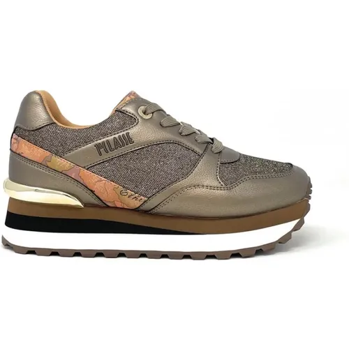 Bronze Geo Insert Platform Sneakers 2014 , Damen, Größe: 35 EU - Alviero Martini 1a Classe - Modalova