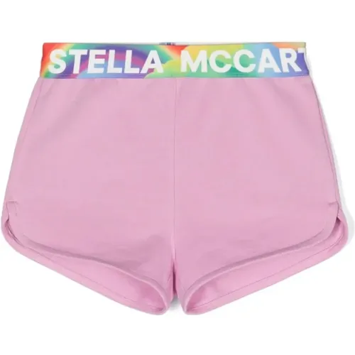 Kinder Rosa Gestrickte Logo Shorts - Stella Mccartney - Modalova