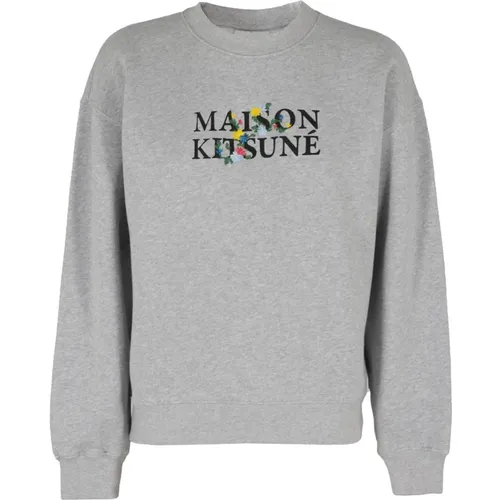 Blumiges Komfort-Sweatshirt - Maison Kitsuné - Modalova