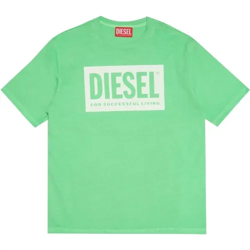Fluoreszierendes Logo T-Shirt - Diesel - Modalova