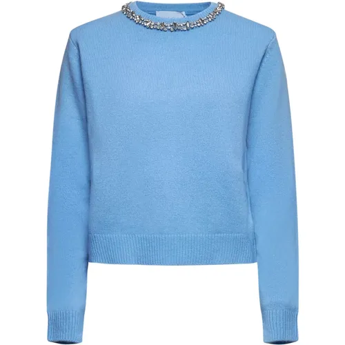 Klare Blaue Pullover Kollektion , Damen, Größe: M - KAOS - Modalova