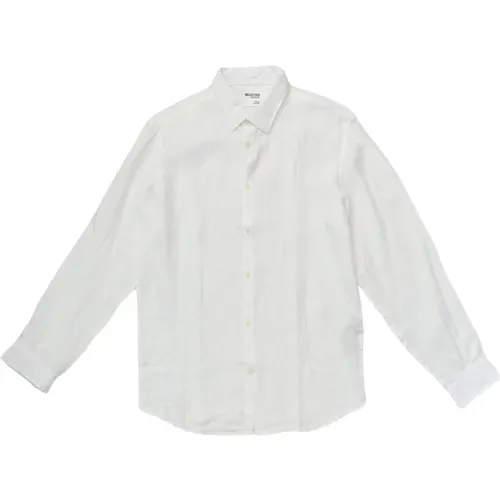 White Linen Shirt Regkylian Style , male, Sizes: 2XL, L, XL - Selected Homme - Modalova