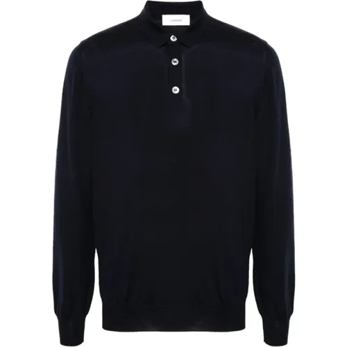 Blaues Woll-Poloshirt Lardini - Lardini - Modalova