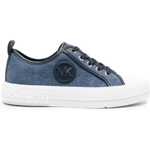 Denim Lace Up Sneakers , female, Sizes: 5 1/2 UK, 6 UK - Michael Kors - Modalova