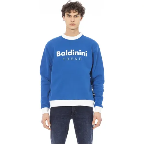 Langarm Logo Front Sweatshirt , Herren, Größe: 3XL - Baldinini - Modalova