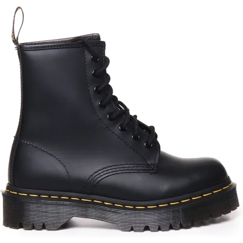 Klassische Schwarze Leder Plateau Stiefel , Damen, Größe: 37 EU - Dr. Martens - Modalova