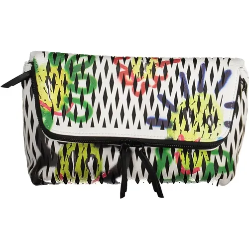 White Polyurethane Handbag with Adjustable Strap , female, Sizes: ONE SIZE - Desigual - Modalova