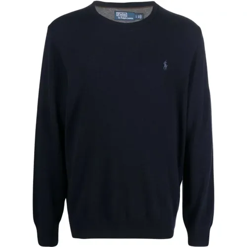 Blaue Sweaters LS CN Pp-Langarm-Pullover , Herren, Größe: S - Polo Ralph Lauren - Modalova