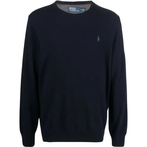 Blaue Sweaters LS CN Pp-Langarm-Pullover , Herren, Größe: XL - Polo Ralph Lauren - Modalova