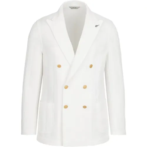 Double-Breasted Jacket with Gold Buttons , male, Sizes: L, 2XL, M, S - Paoloni - Modalova