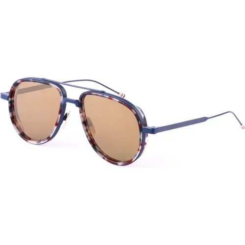 Matte Navy Aviator Sonnenbrille - Thom Browne - Modalova