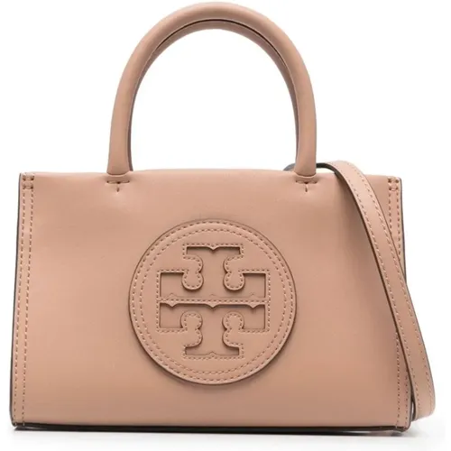 Wicker Beige Leather Shoulder Bag , female, Sizes: ONE SIZE - TORY BURCH - Modalova