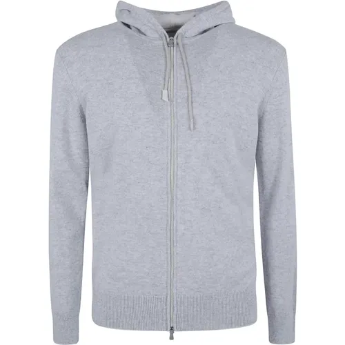 Light Ivory Hooded Sweatshirt , male, Sizes: M, XL, 2XL, S - Eleventy - Modalova