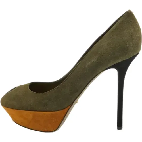 Pre-owned Suede heels , female, Sizes: 7 UK - Sergio Rossi Pre-owned - Modalova
