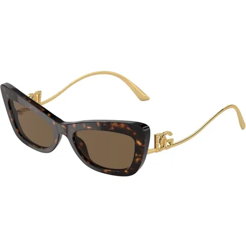 Crystal Cat-Eye Sunglasses , female, Sizes: 55 MM - Dolce & Gabbana - Modalova