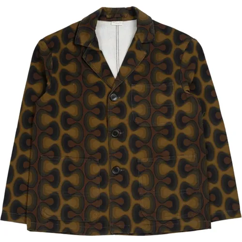 Retro Wave Cotton Workwear Jacket , male, Sizes: L - Dries Van Noten - Modalova