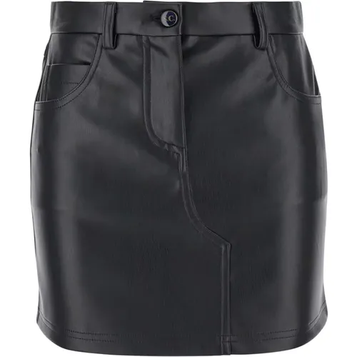 Eco Leather Mini Skirt , female, Sizes: M, S - Semicouture - Modalova