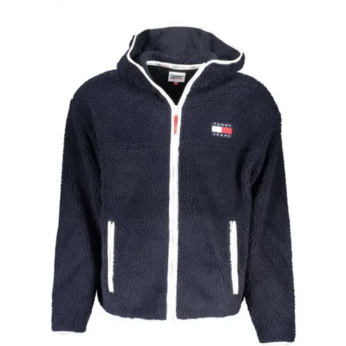 Blaue Herren Kapuzenjacke Sportlich Chic , Herren, Größe: L - Tommy Hilfiger - Modalova