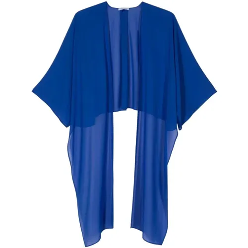 Blauer Wellen Schal , Damen, Größe: ONE Size - PATRIZIA PEPE - Modalova