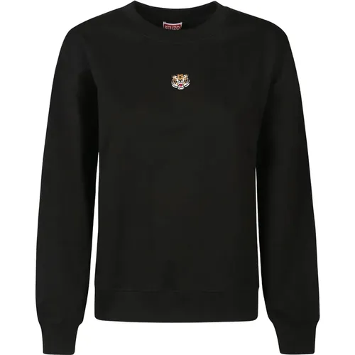 Regulärer Sweatshirt mit Tigerdruck , Damen, Größe: M - Kenzo - Modalova