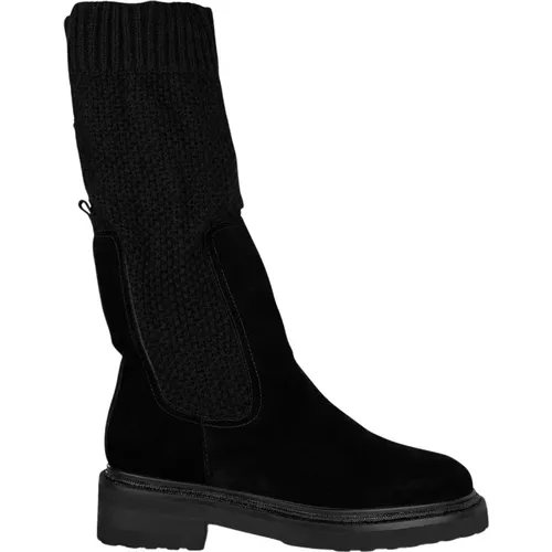 Round Toe Ankle Boots with Sock-Like Shaft , female, Sizes: 7 UK, 5 UK, 3 UK, 6 UK, 4 UK, 8 UK - Alma en Pena - Modalova