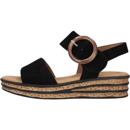 Schwarze Sandale 550.2 Stilvoller Komfort , Damen, Größe: 37 EU - Gabor - Modalova