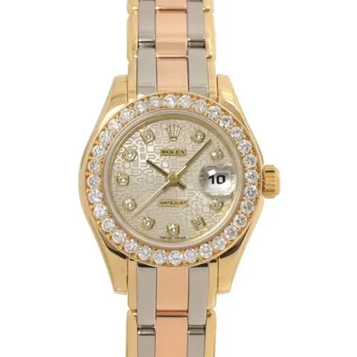 Pre-owned Gold watches , female, Sizes: ONE SIZE - Rolex Vintage - Modalova