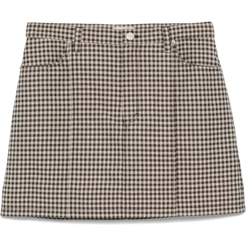 Gingham Check Skirt , female, Sizes: L, M - BAUM UND PFERDGARTEN - Modalova