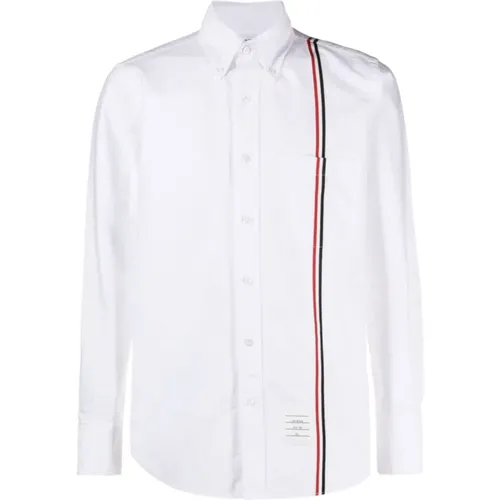 RWB Stripe Cotton Shirt , male, Sizes: L, M, XL - Thom Browne - Modalova